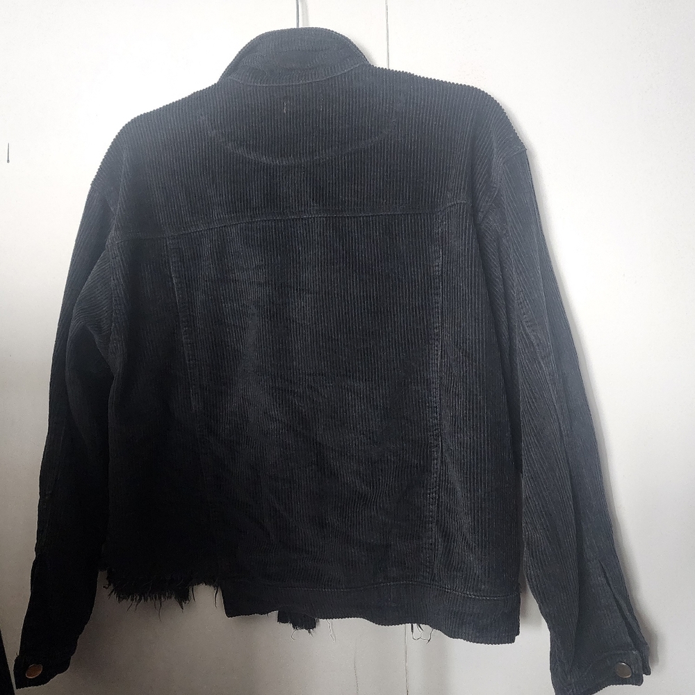 Pol Curdory Distressed Button Down Jacket Small OVERSIZE GRUNGE - Picture 2 of 4